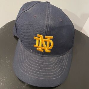 Notre Dame Navy and Gold Baseball trucker adjustable Cap made in USA